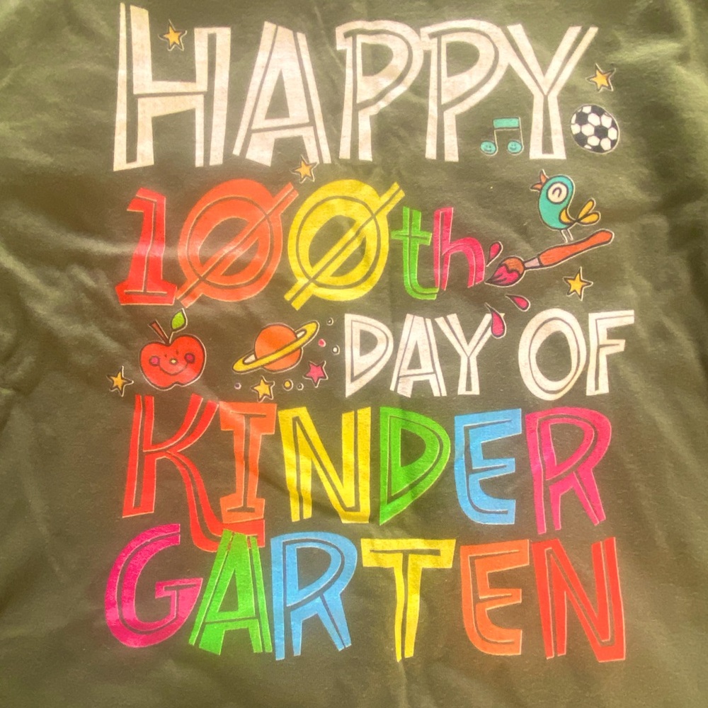 Brand new 100 day kindergarten shirt unisex